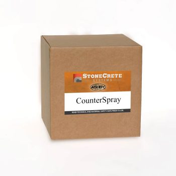 CounterSpray is real cement that can be applied thin like paint using an HVLP Spray Gun and air compressor. CounterSpray can be mixed in many colors and used over existing concrete countertops to create a Bohemian Industrial smooth appearance or a modern more uniform conventional look.